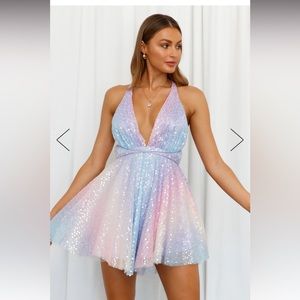 Hello Molly Baby Butterfly Sequin Dress rainbow NWT size XS